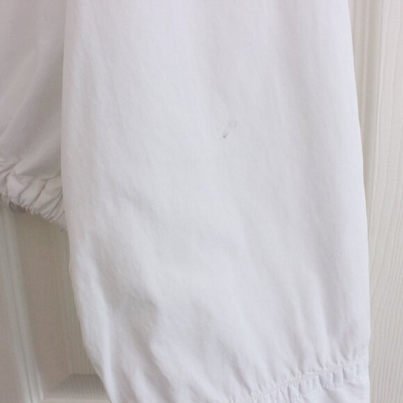 R13 Crossover Bubble Shirt in White Long Sleeve Cotton Button Down - Picture 6 of 15